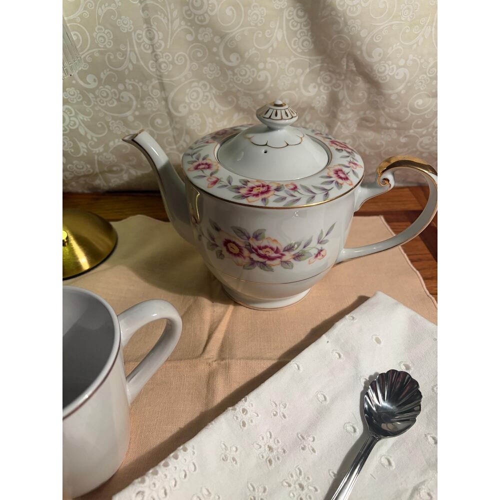 Vintage Regal China "Sharon" Teapot- Grandmillenial Floral Decor